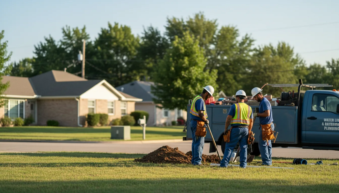 Residential water line and bathroom plumbing service in Big Bend, WI